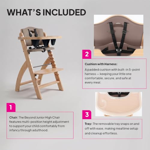 Image of Abiie Beyond Junior Convertible Wooden High Chair with Removable Tray
