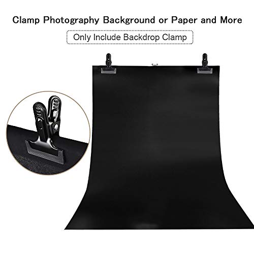 UTEBIT 6 Stück Federklammern, Heavy Duty Fotografie Hintergrundclips ReflektorenKlemmen Metall Klemmen mit Schutzgummi… – Bild 6