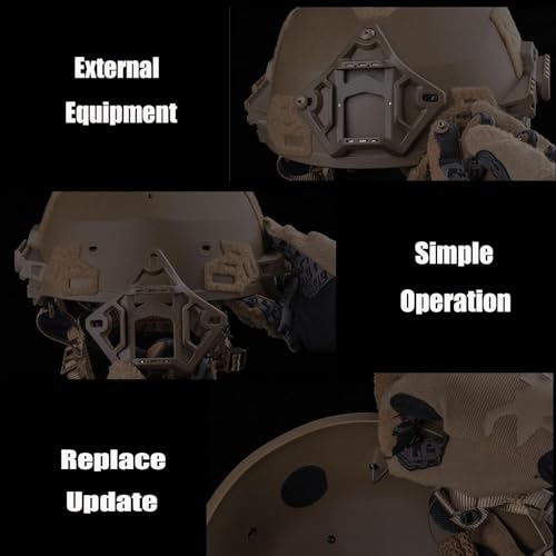 Soporte de casco táctico para visores NVG y cámaras en acción real 6