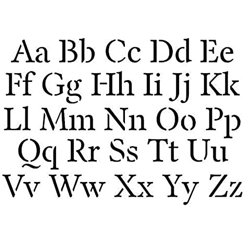 Artemio Times Alphabet Stencil Home Decor, Plastic, Black, 15.5 x 0.2 x 19.5 cm