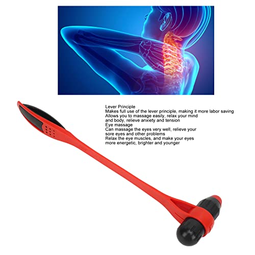 Body Massage Hammer, Elastically Bendable Massager Massor Red Black Rubber, Manual Spinal Massager for Relieve Body Stress