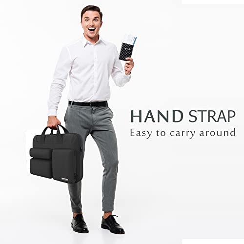 Image of Probus 360 Protective Laptop Shoulder Bag for 15.6 Inch Laptop /MacBook /Chromebook /Notebook Water Resistant Sleeve Case Cover Office Bag - Black