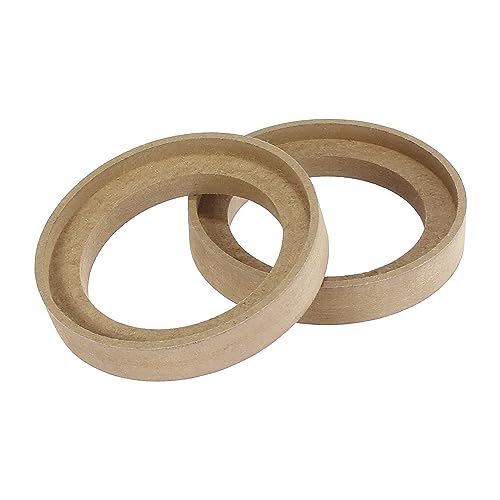 X AUTOHAUX Pair Car Beige Speaker Ring Spacer Recess Bezel for 3 Inch Speakers