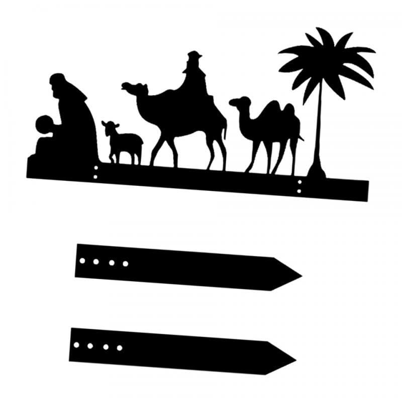 MYADDICTION Nativity Scene Silhouette Yard Sign Garden Sign for Festival Holiday Outdoor Style A-image-46