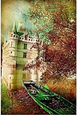 Green and Brown Bateau Vert Outdoor Canvas Rectangular Wall Art Decor 40" x 30"