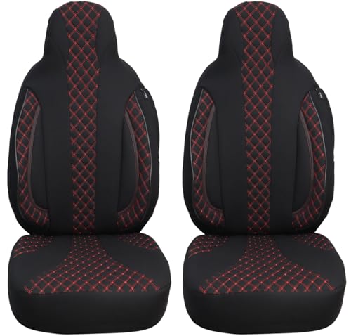 Housses de voiture compatibles avec VW T6 T6.1 de 2015 à 2021 camionnette noir rouge