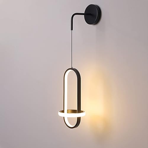Miniatura 7 de Apliques de luz de pared moderna 21W LED lámpara de pared creativa diseño de anillo ovalado lámpara de pared interior lámpara de acrílico lámpara de