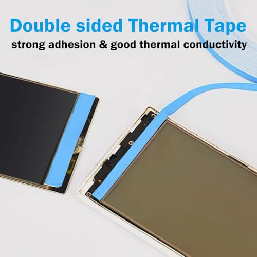 Image of Thermal Adhesive Tape Double Side 0.31 inch, 0.39 inch, 0.47 inch, 0.59 inch x 82feet Conductive Tape 4 Rolls Apply for Coolers, Heat Sink, LED Strips, Computer CPU, GPU, Led Light Strips Mounting Tape