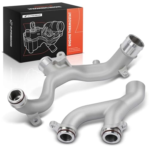 A-Premium 2PC Coolant Pipe Compatible with Land Rover - Range Rover 2015, Discovery 2017-2020, LR4 2014-2016, Range Rover Sport 2016-2020