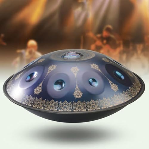 Handpan de 9 notas en Re menor, instrumento de percusión Handpan para principiantes, incluye bolsa suave, 2 mazos, y soporte para Handpan miniatura 3