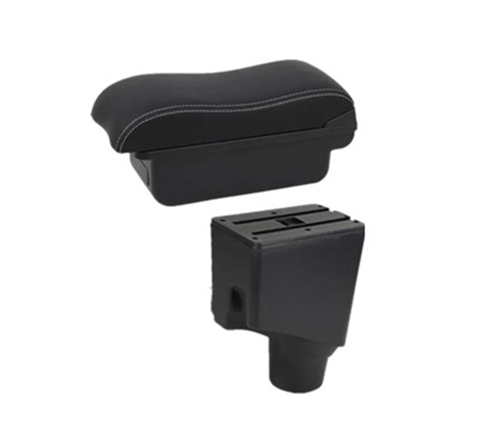 NOHEEU Car Armrest Center Box Storage Interior Details Retrofit Parts 2015-2023 For Yaris For Hybrid(A2 white line No USB)