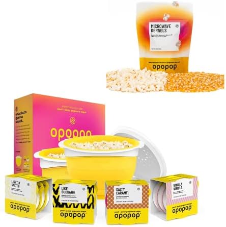 Opopop Microwave Popcorn - Variety 12-Pack with Microwave Bag