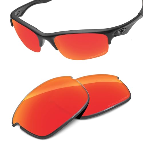 Image of Performance Replacement Lenses Compatible with Oakley Bottle Rocket OO9164 Polarized Etched-Fire Red