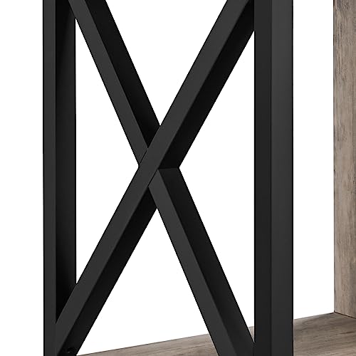 Yaheetech TV Stand for 50 Inch TV, Industrial TV Cabinet with X-Shape Structures & Open Shelves, Media Entertainment Center for Living Room & Bedroom - Image 9