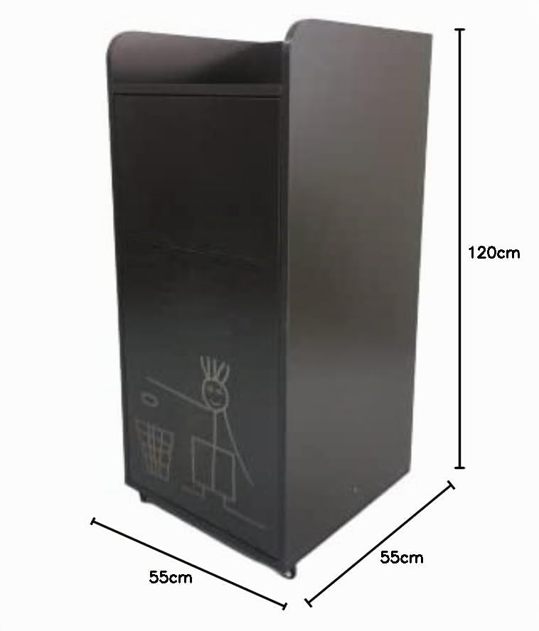Cubo de basura para restaurantes, comida rápida, cafeterías, profesionales con bandeja de pvc incluida 75 l