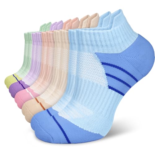 Image of 5 Pairs Copper Compression Socks for Women & Men - Ankle Plantar Fasciitis Arch Support Running Socks for Athletic