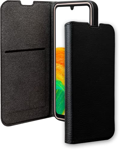 Protégez votre Samsung A34 5G avec cet étui portefeuille noir pour éviter les rayures
