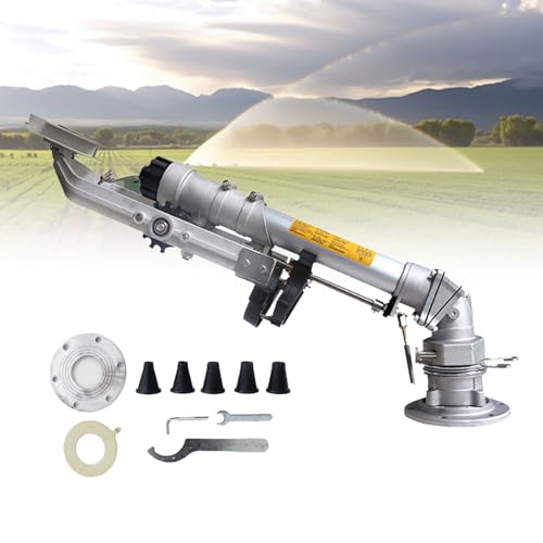 Sistema automatizado de riego de cultivos con pulverizador de rotación lenta para un riego eficiente de la granja y conservación del agua, ideal para una agricultura sostenible
