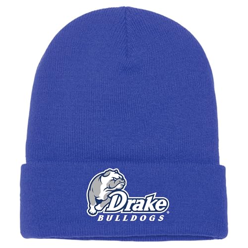 J2 Sport Drake University Beanie Hat, Winter Mens Womens Cap for Adults, Bulldogs, Royal Blue