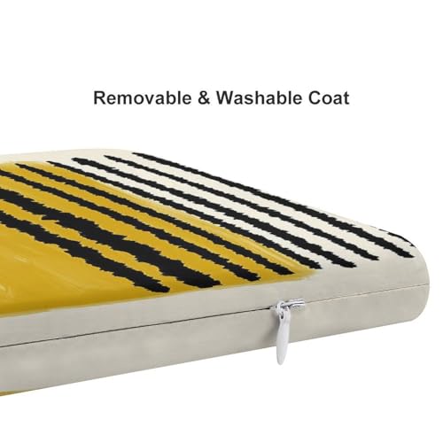 Cojín de espuma viscoelástica cuadrado de 38x35 cm con funda lavable para silla de comedor 5