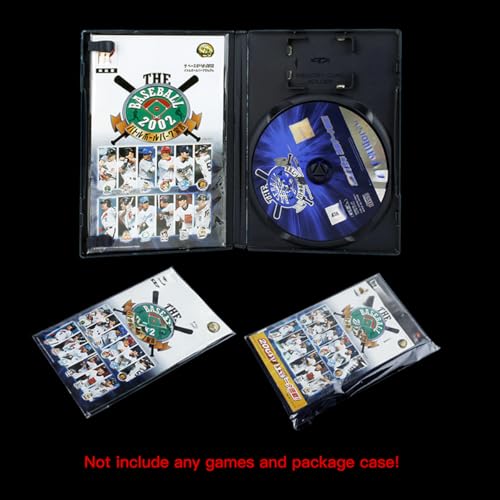 Image of 100 Pack Resealable Clear OPP Plastic Sleeves for PS2 Game Cases - Protective Storage Bags for Sony PlayStation 2 DVD Game Boxes, Dustproof Waterproof Anti-Scratch Covers