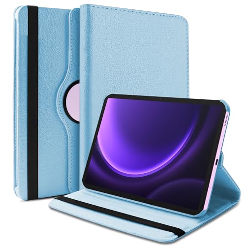 Image of TGK Rotating Cover for Samsung Galaxy Tab S9 FE 10.9 inch Tablet 360 Degree Rotating Leather Flip Case (Sky Blue)