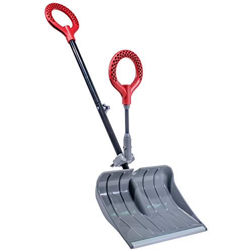 Radius Garden 90111 18" Poly Lightweight Snow Shovel with Back-Saving Fore-Grip, Solid Grey #1