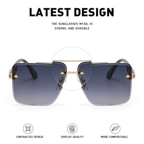 Lunettes de soleil pour homme au style vintage tendance avec des verres dégradés chic - 5