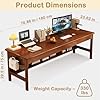 Amazon.com: Ytaoka 70.86" Long Solid Wood Desk with 3 Drawers Home ...