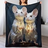 LLXXHH Maus Decke - Flannel Fleecedecke Auch Als Wohndecke, Tagesdecke, Wohnzimmer Geeignet - Überwurf Decken Sofa und Couch, 100×130cm