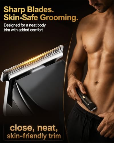 Image of AREYZIN 18-in-1 All-in-One Trimmer for Men, Beard, Hair & Body Grooming Kit with Nose & Ear Trimmer, Multiple Length Combs, 120 Min Runtime, Digital Battery Display, Cordless