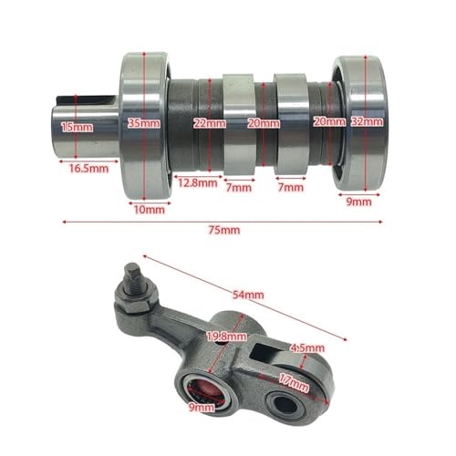 Arbre à cames et culbuteur JZ511004 pour moto Bajaj Boxer BM150