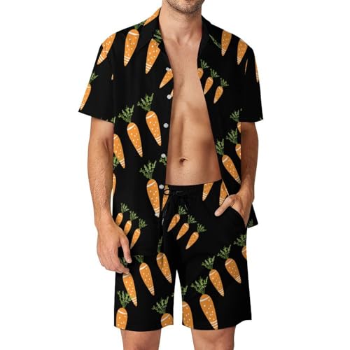 Conjunto de ropa de playa para hombre Carr1ots con camisa de botones y pantalones cortos