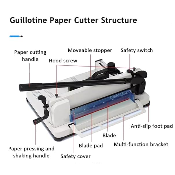 Taglierina a ghigliottina A3, capacità 12 fogli, per tagliare cartoncini e progetti di laminazione, 400 fogli in totale