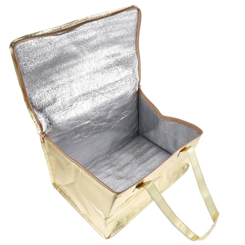 Ciieeo Insulated Food Bag Large Capacity Thermal Pouch for Pizza Seafood Portable Cake Storage Reusable Grocery Bag with Zipper for Parties Picnics