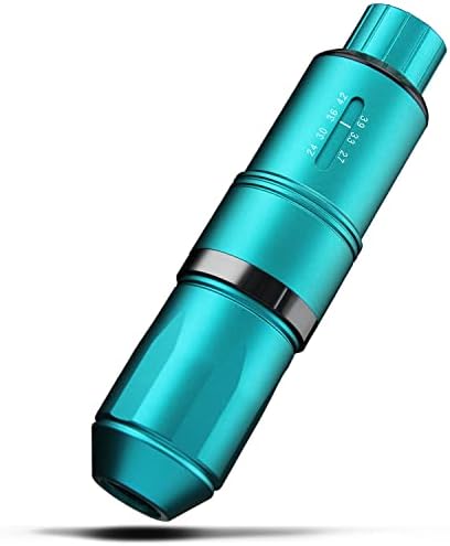 Tattoo Machine Pen Adjustable Stroke Length Pro Tattoo Cartridge Machine DISCOVER DEVICE-DF PMU SMP Machine RCA Interface Professional Rotary Tattoo Machine (Green)