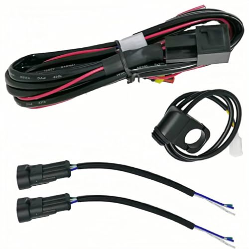Lenjiemt M01XZ002 Linjie Motorcycle Double Color/High Low Beam Wiring Harness Kit 12V Relay Double Color Spot Lights Wiring thumb #5