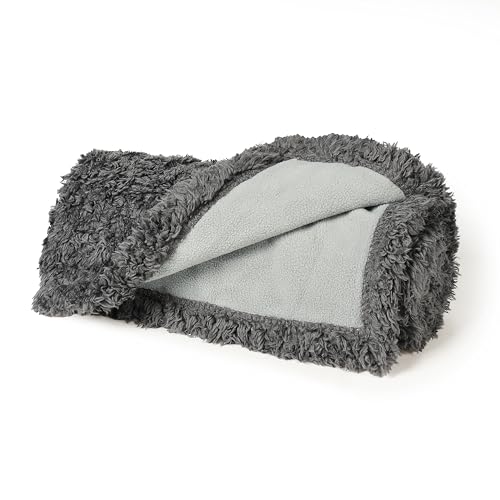Kritter Planet Waterproof Dog Blankets for Small Dogs, Puppy Blankets for Litter, Cat Blankets for Indoor Cats Washable, Reversible Fleece Pet Mat for Crates, Car Seats, and Furniture