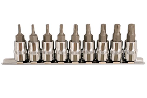 Juego de puntas Torx Plus Laser 5213 con 9 piezas de 3/8 pulgadas para taller