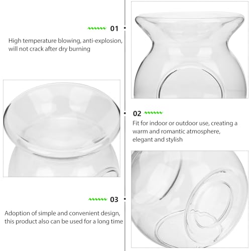Brûleur à cire fondue en verre et diffuseur d'huile essentielle pour table