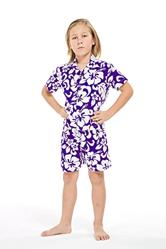Image of Boys' Aloha Luau Shirt Cabana Set in Signature Prints | 100% Cotton; Button Front Shirt; Signature Tropical Prints; Lightweight Comfort; Vacation Ready