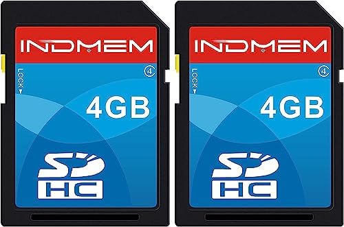 2 Pack SD Card 4GB SDHC Class 4 Flash Memory Card 4 GB Digital Camera ...