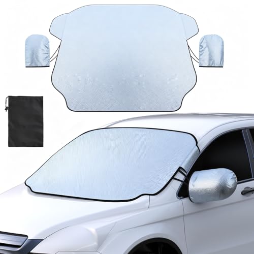 Gintenco Exterior Windshield Sun Shade for Car Magnetic Front Window Cover Heat and UV Protection
