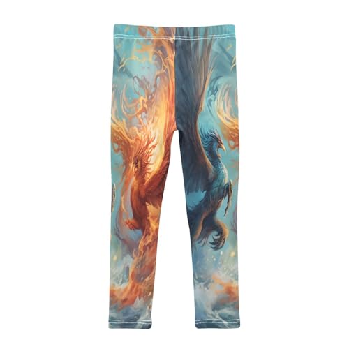 Toddler Girls Leggings Printed Yoga Pants Leggings Fire Phoenix for Kids2