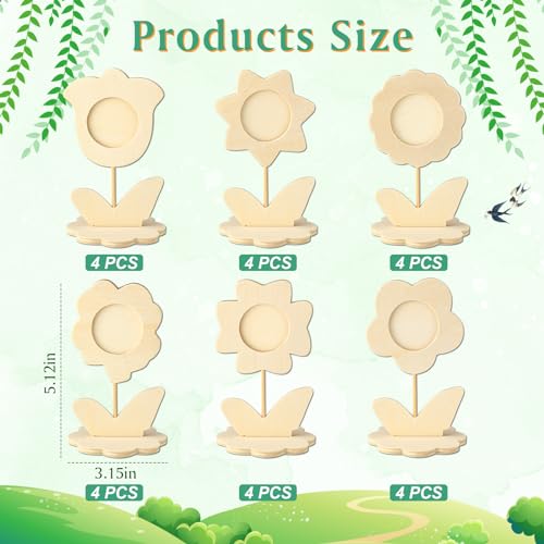 24-Pcs-Mothers-Day-Crafts-for-Kids-Mothers-Day-Picture-Frames-Craft-DIY-Wooden-Flowers-Frames-Set-Mothers-Day-Wooden-Flowers-Crafts-with-6-Styles-Mothers-Day-Crafts-for-Kids-Classroom 24 Pcs Mothers Day Crafts for Kids Mothers Day Picture Frames Craft DIY Wooden Flowers Frames Set Mothers Day Wooden Flowers Crafts with 6 Styles Mothers Day Crafts for Kids Classroom