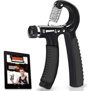 Grip Strengthener – 5-60 kg Adjustable Hand Exerciser Forearm Strengthener with E-Book for Improved Strength & Grip Rehabilitation Exerciser for Strong Hand Wrist Arm