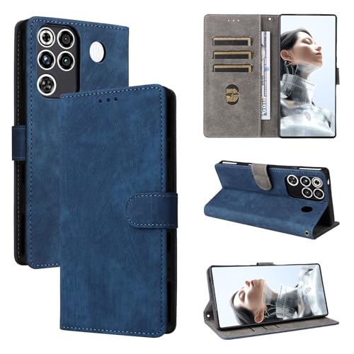 �X�}�z�P�[�X �Ή��@�� for ZTE Nubia RedMagic 11 Pro / 11 Pro Plus [RFID �u���b�N] �J�[�h �z���_�[���z�t���b�v �L�b�N �X�^���h�d�b�P�[�X Blue