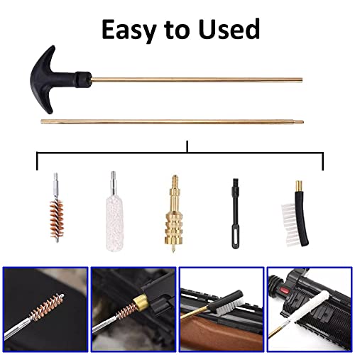 MOCNT 29Pcs Gun Cleaning Kit Clean Mops Brushes Gun Barrel Brush Tool Universal Brass Jag Adapter for Rifle Airsoft Pistol Handgun for .22/.357/.38/9mm/.40/.45 Cal - Image 4