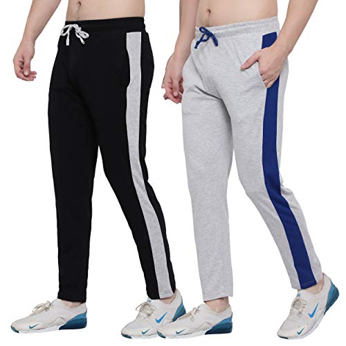 Image of FASHA Men's Cotton Track Pant | Men's Casual Wear Trousers Pack of 2