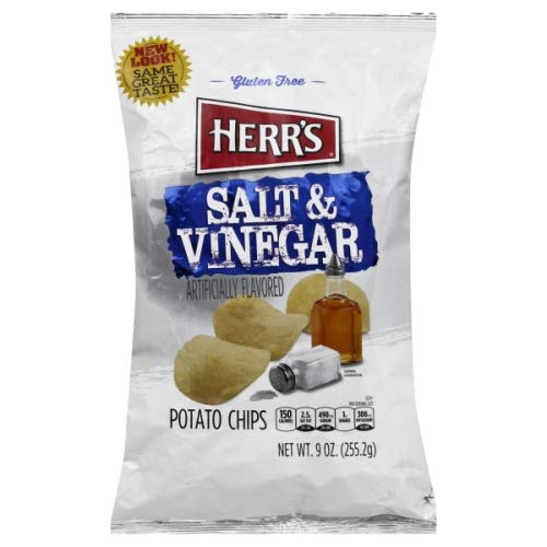 Herr's Salt & Vinegar Potato Chips 6.5 OZ 3 Bags